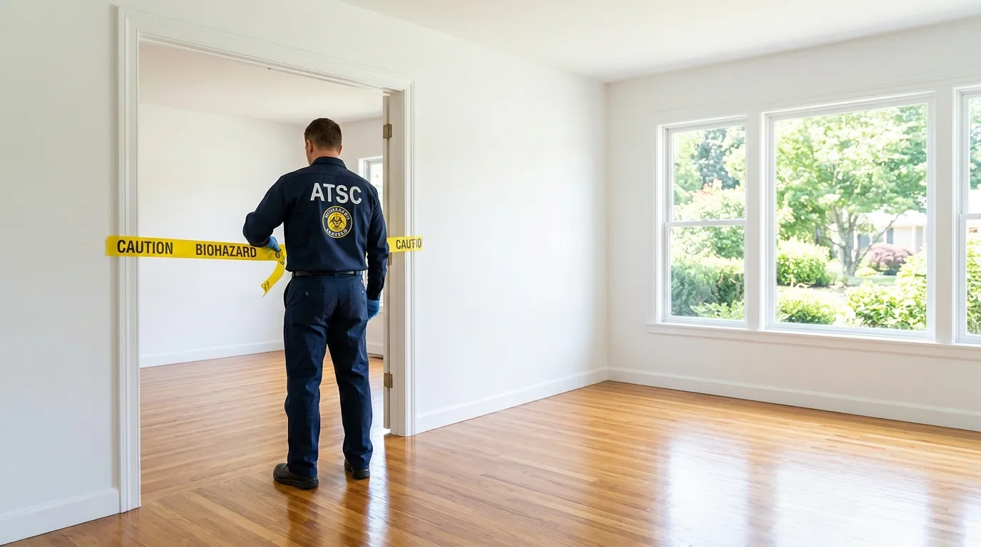 Certified biohazard cleanup crew performing Decomposition Cleanup in DeBary